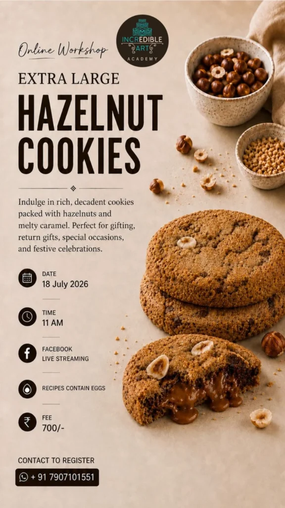ONLINE WORKSHOP – EXTRA LARGE HAZELNUT COOKIES